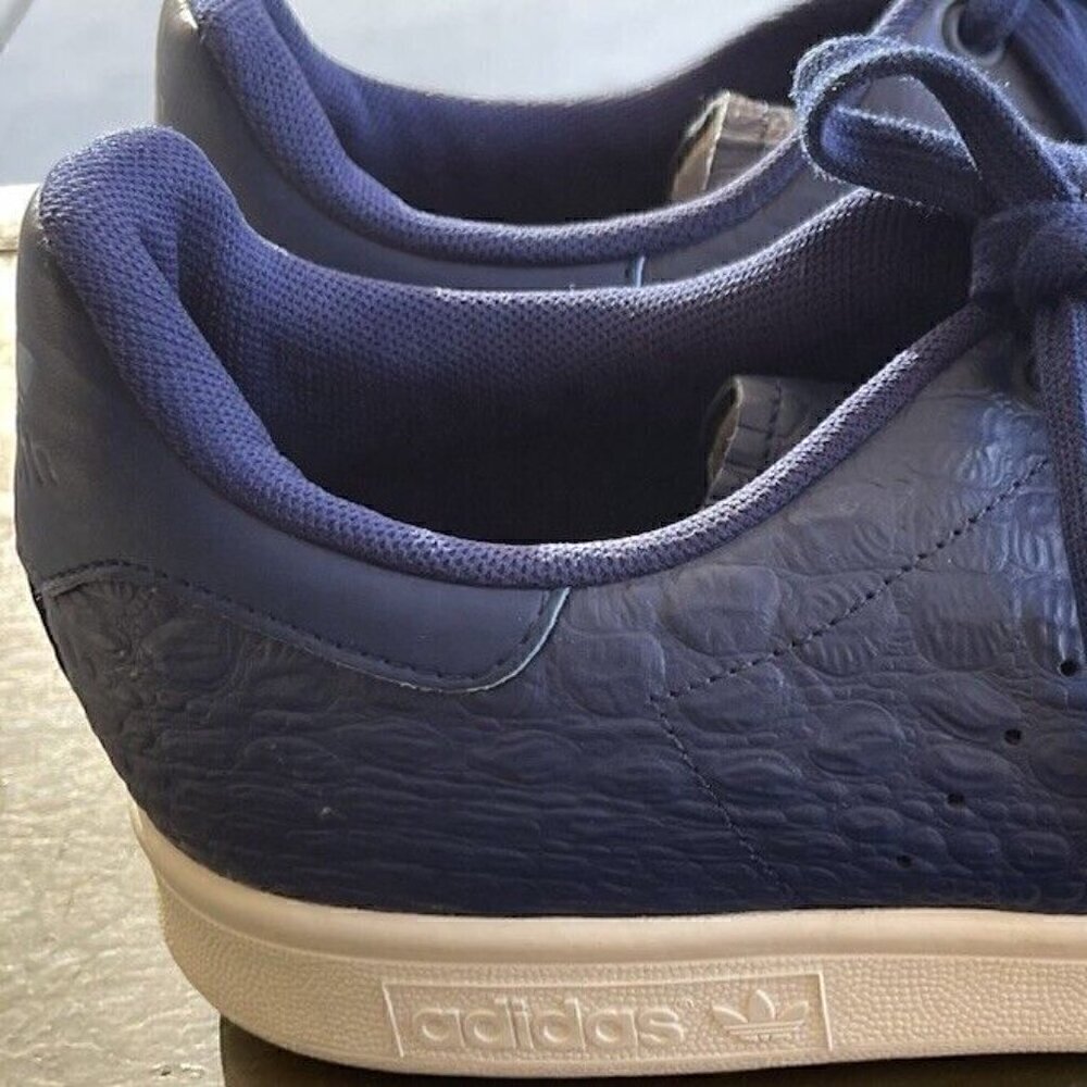 Adidas Mens Stan Smith AQ2730 Blue Animal Print Casual Shoes Sneakers Size 11.5 - Picture 5 of 16